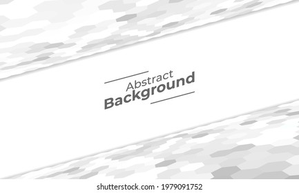 Abstract geometric background with white and gray hexagon shapes. It is suitable for banner, poster, cover, advertising, etc.