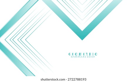Abstract geometric background white with green turquoise, tosca collour, emerald gradient color combination. Vector illustration