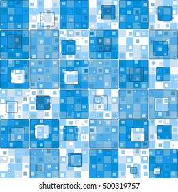 Abstract Geometric Background with white and large blue squares