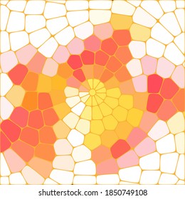 
Abstract geometric background with white orange stones. Poster, banner for presentation, design element
