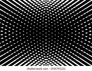 Abstract geometric background of white pixels on a black background. Modern vector background