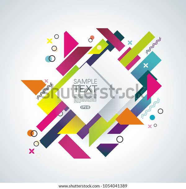 Abstract Geometric Background White Rhombus Color Stock Vector (Royalty ...