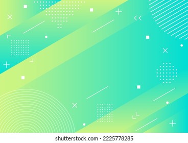 abstract geometric background, white geometric shape on green gradient background, vector illusttration minimal theme template for backdrop, social media, web sites, banner.