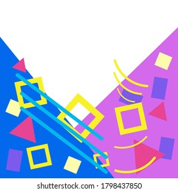 Abstract geometric background with white space for your design. Background with triangles, squares and lines. Beautiful composition of figures