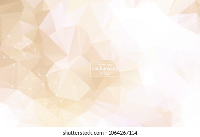 Abstract geometric background. Wireframe mesh polygonal background. Abstract form with connected lines and dots. Abstract polygonal low poly dark background with connecting dots and lines.