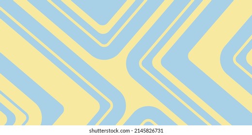 Reseña geométrica abstracta en tonos amarillos y azules. cruzar