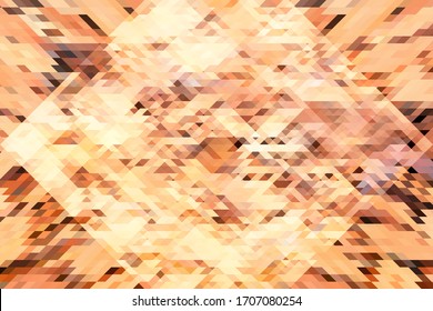 Abstract geometric background. Yellow brown digital mosaic backdrop. Low poly abstraction screen resolution. Trendy vector background for website or cover. Modern polygonal banner or card template
