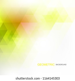 
Abstract geometric background yellow green triangles