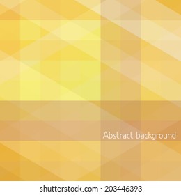 Abstract geometric background with yellow lines intersecting. Vector