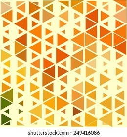 Abstract geometric background with yellow and orange colors triangles different size