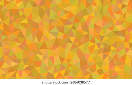 Abstract geometric background with yellow and orange triangles, mosaic pattern