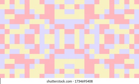 Abstract geometric background with yellow and red polygons.