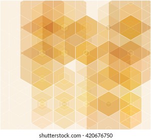 Abstract Geometric Background Of Yellow Shape Hexagon