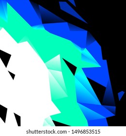 Abstract geometric background - yellow,green, white and black colors. Vector illustration