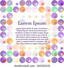Abstract Geometric Background For Your Design With Multicolor Circles And Dots