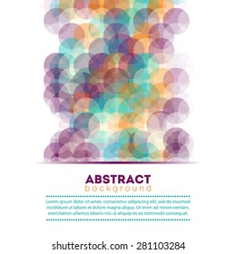 Abstract Geometric Background For Your Design With Multicolor Circles And Dots