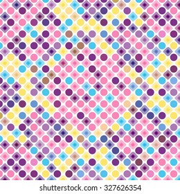 Abstract Geometric Background For Your Design With Multicolor Circles And Dots