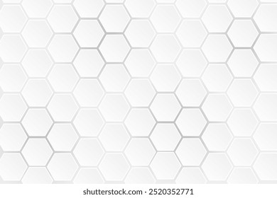 Abstrakter geometrischer Hintergrund.Helle dreidimensionale Sechsecke mit Raum modernes Design.Banner für die Präsentation.Vektor.