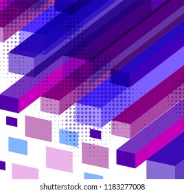 Abstract geometric background.Colorful 3D background.Vector Eps 10.