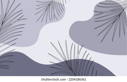 Abstract geometric background.Colorful template design. Natural elements in the form of leaves. Rounded shapes. Vector illustration	