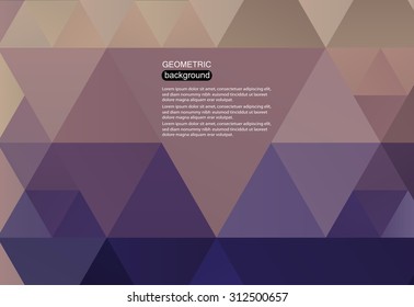 Abstract geometric background.Polygonal background.Vector illustration.,