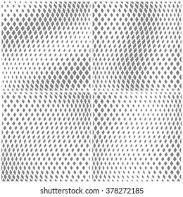 Abstract geometric backgrounds for business, web design, print.  Set of four monochrome vector rhombus backgrounds. Repeating geometric tiles from  rhombuses.