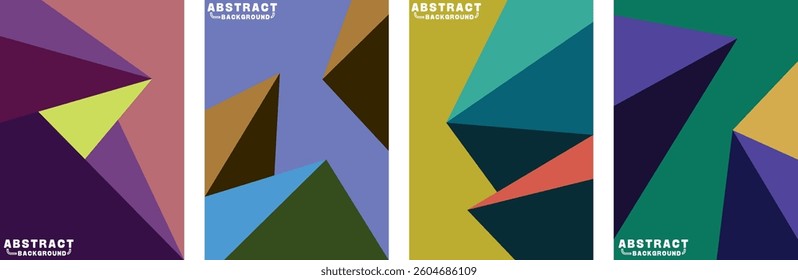 Abstract Geometric Backgrounds, Colorful Triangle Vector Illustration.