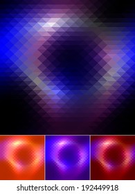Abstract geometric backgrounds with dark color tones