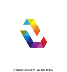 Abstract Geometric backgrounds full Color polygon background illustration