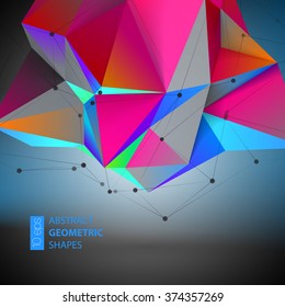 Abstract Geometric backgrounds full Color. Vector illustration 