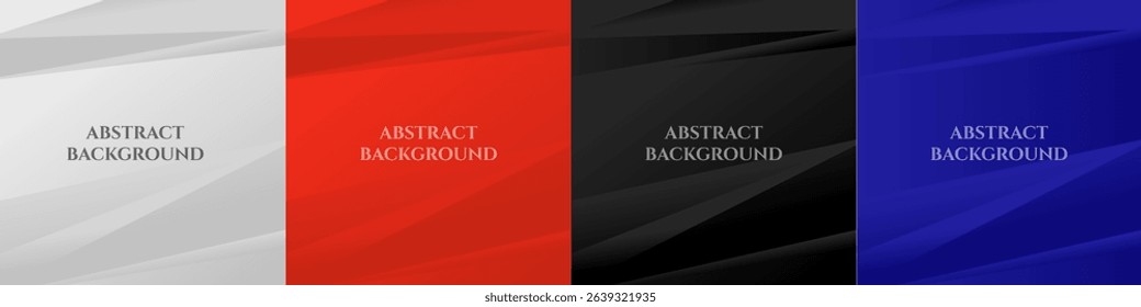 Abstract Geometric Backgrounds Gray, Red, Black, Blue