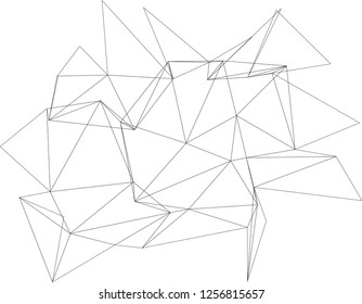 Abstract Geometric backgrounds in lines. Polygonal vector design.