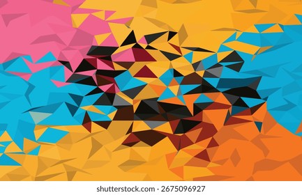 Fundo geométrico abstrato . Fundo de mosaico abstrato formas geométricas modernas sobre fundo abstrato, mosaico colorido e design polígono