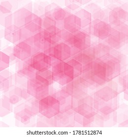 Abstract geometric backgrounds. Pink hexagons for presentations