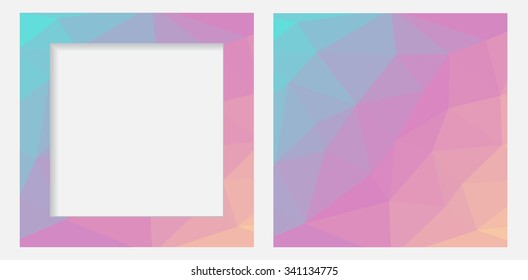 Abstract geometric backgrounds .Polygonal backgrounds set.Vector illustration.