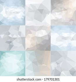 Abstract Geometric backgrounds. Polygonal vector backgrounds.
