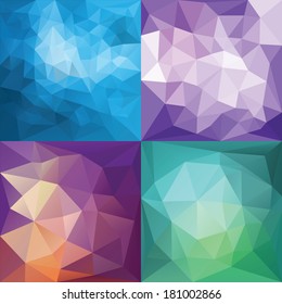 Abstract Geometric backgrounds. Polygonal vector backgrounds.