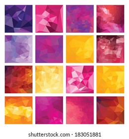 Abstract Geometric backgrounds. Polygonal vector design.