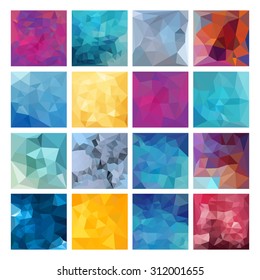 Abstract Geometric backgrounds. Polygonal vector design.
