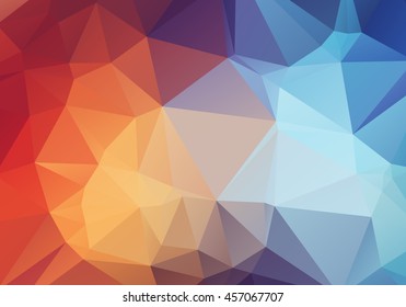 Abstract Geometric backgrounds rainbow color tones. Polygonal vector design.