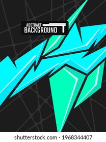 Abstract geometric backgrounds for sports and games. Abstract racing backgrounds for t-shirts, race car livery, car vinyl stickers, etc. Vector background.