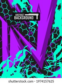 Abstract geometric backgrounds for sports and games. Abstract racing backgrounds for t-shirts, race car livery, car vinyl stickers, etc. Vector background.