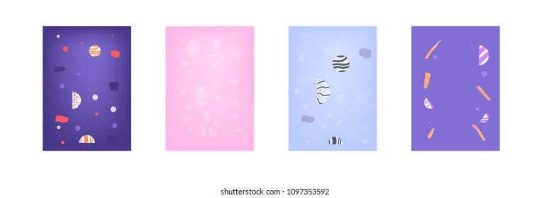 Abstract geometric backgrounds. Templates for trendy graphic design - poster, card, banner, social media. Vector illustration.