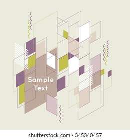 Abstract geometric backgrounds with thin lines minimalistic. Vector illustration.