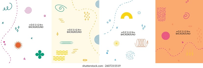 Abstract Geometric Backgrounds, Vector Illustration.