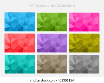 Abstract geometric backgrounds.Polygonal backgrounds.Vector illustration.