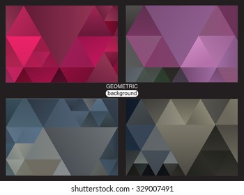 Abstract geometric backgrounds.Polygonal vector background.