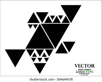 Abstract geometric background.Triangle background.Vector template.
