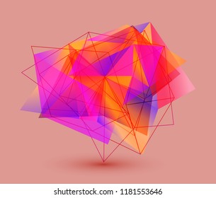 Abstract geometric background.Vector Triangle Background