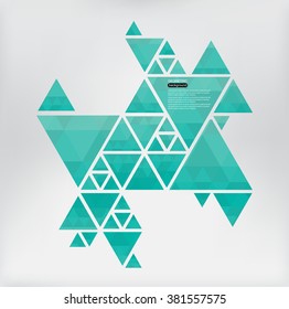 Abstract geometric background.Vector triangle background.